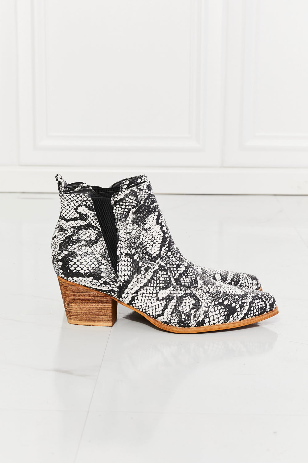 Point Toe Bootie in Snakeskin